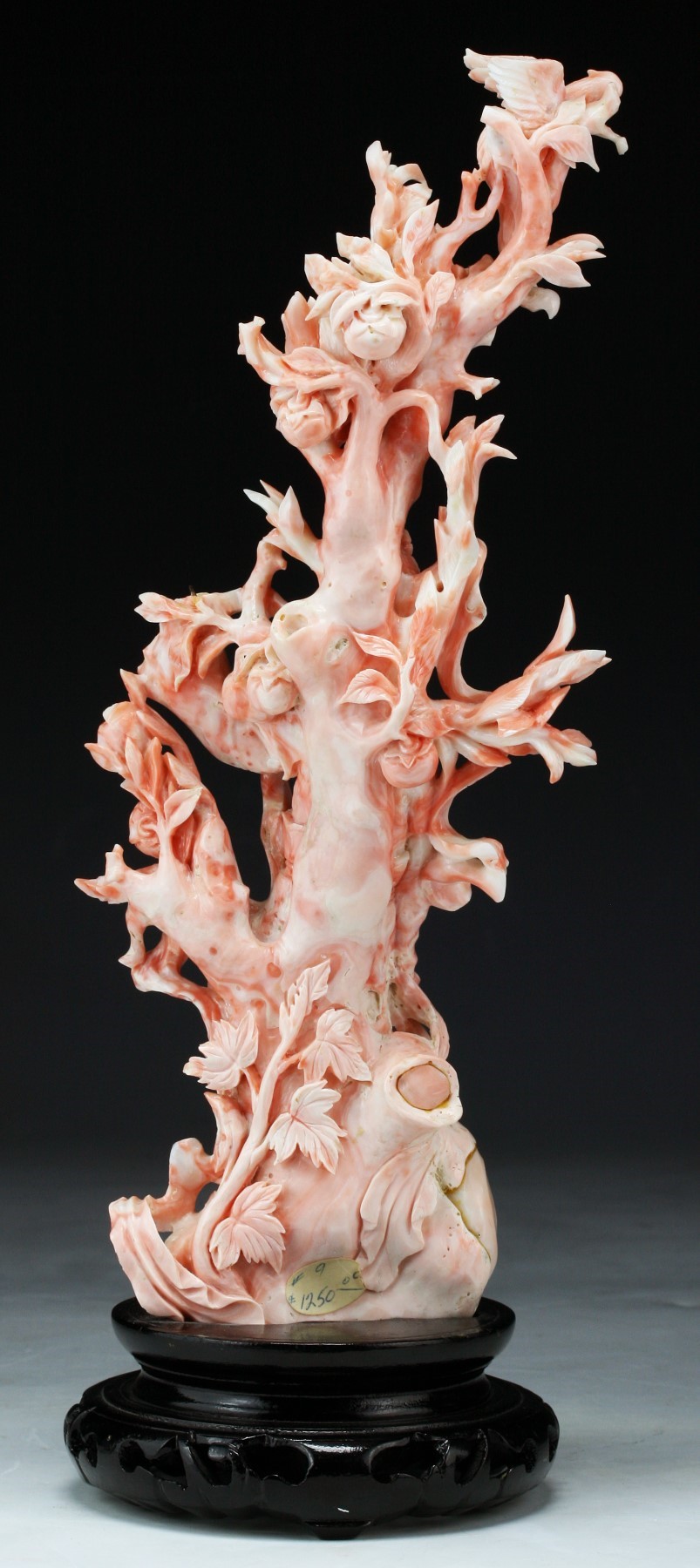 Chinese Antique Pink Coral Carved Figure - Image 4